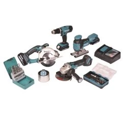 Makita Kombo-kit 18V 4 Maskiner Inkl. Akku/lader
