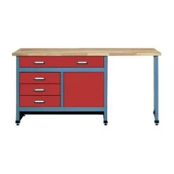 Küpper Arbejdsbord Med 1 Låge + 4 Skuffer