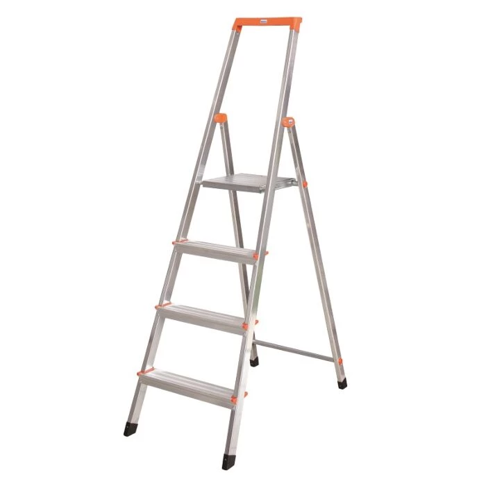 Krause Trappestige 6 Trin M/spandholder Aluminium 4 Krause Trappestige 6 Trin M/spandholder Aluminium - Billede 2