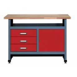 Küpper Arbejdsbord Med 1 Låge + 3 Skuffer
