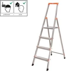 Krause Trappestige 5 Trin M/spandholder Aluminium