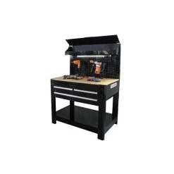 Wisent Arbejdsbænk Med 3 Skuffer Sort