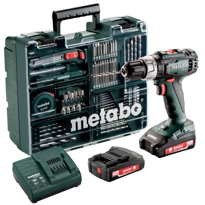 Metabo Slagboremaskine SB18L Med 2 Batterier Og Tilbehørssæt 3 Metabo Slagboremaskine SB18L Med 2 Batterier Og Tilbehørssæt